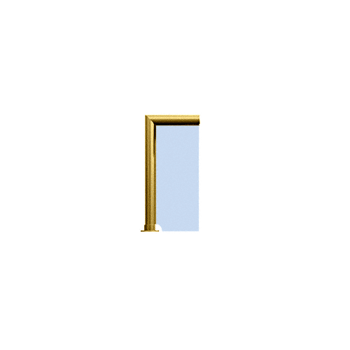 Polished Brass Elegant 140 Series 2" Tubing Glass On Top, Front, and One End or Both Ends Sneeze Guard