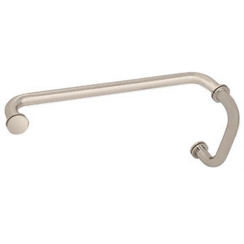 Satin Nickel 6" Pull Handle and 12" Towel Bar BM Series Combination With Metal Washers