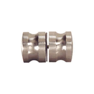 Brushed Nickel Euro Style Back-to-Back Shower Door Knobs