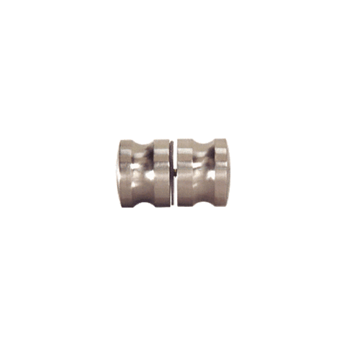 Brushed Nickel Euro Style Back-to-Back Shower Door Knobs