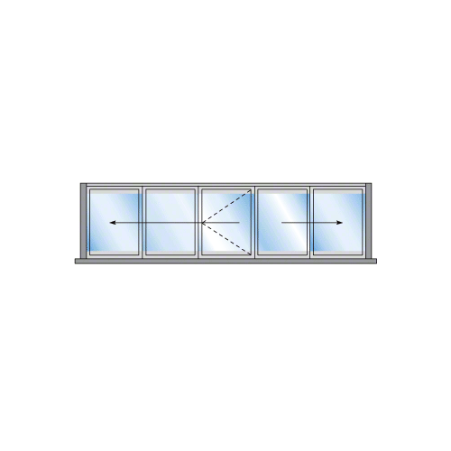 S55 Monterey 3+2 Bi-Fold Bi-Part Exterior Swing with Flush Sill Black Powder Coat S55 Monterey 3+2 Bi-Fold Bi-Part Exterior Swing with Flush Sill Black Powder Coat