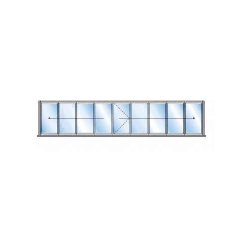 S55 Monterey 4+5 Bi-Fold Bi-Part Interior Swing with Flush Sill Black Powder Coat