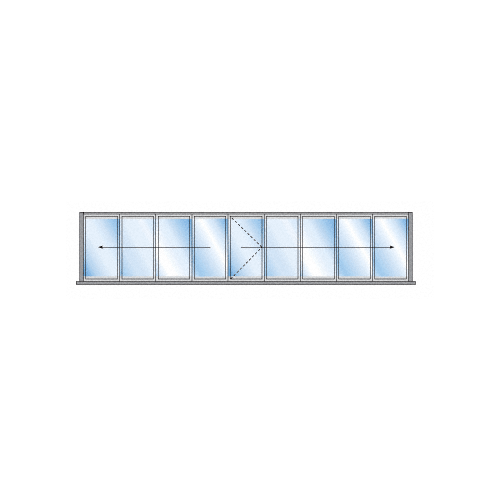 S55 Monterey 4+5 Bi-Fold Bi-Part Interior Swing with Raised Sill and Exterior Lever Lock White Powder Coat