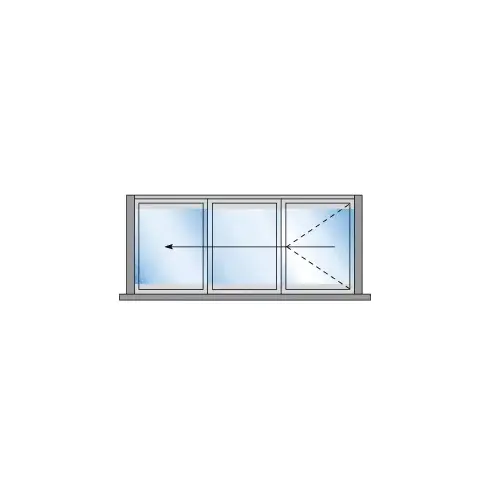 S55 Monterey Bi-Fold 3 Panel Left Hand Exterior Swing with Flush Sill Satin Anodized