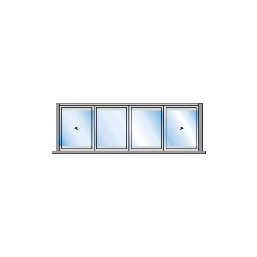 S80 Monterey Thermally Broken 2+2 Bi-Fold Bi-Part Exterior Swing with Flush Sill Wood Grain Powder Coat