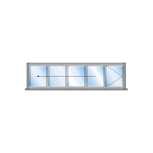 S80 Monterey Thermally Broken Bi-Fold and Pivot 4+1 Left Hand Exterior Swing with Flush Sill and Exterior Lever Lock Wood Grain Powder Coat