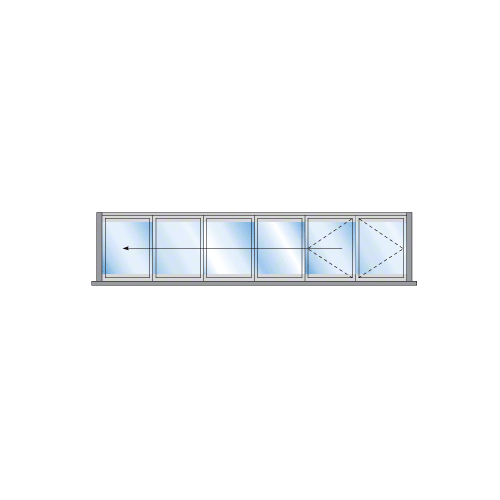 S80 Monterey Thermally Broken Bi-Fold & Pivot 5+1 Left Hand Exterior Swing with Raised Sill and Exterior Lever Lock Wood Grain Powder Coat