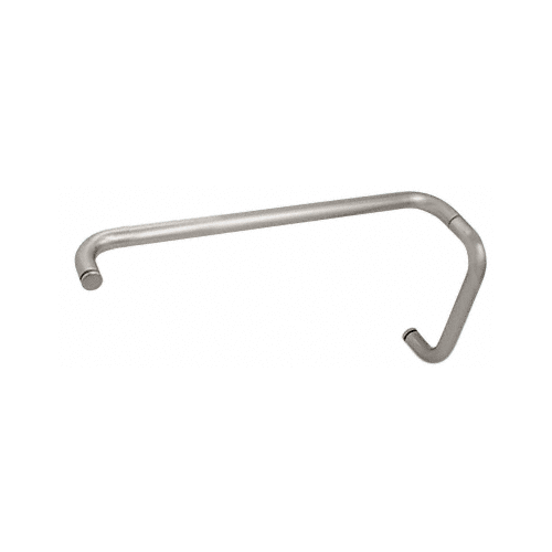 Satin Nickel 8" Pull Handle and 18" Towel Bar BM Series Combination Without Metal Washers