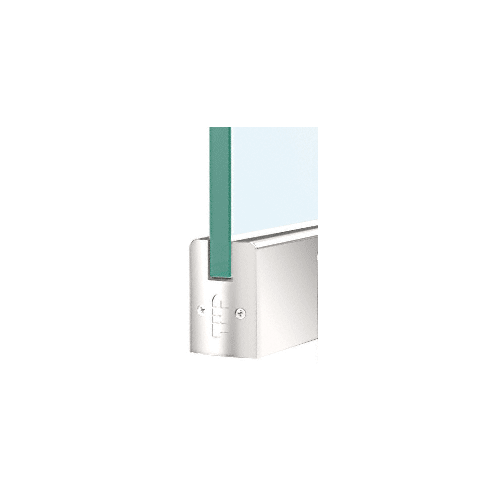 CRL DR2SPS12S Polished Stainless 1/2" Glass Low Profile Square Door Rail Without Lock - 35-3/4" Length
