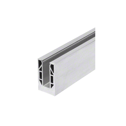 8B Series Mill Aluminum Custom Size Square Base Shoe Drilled for 1/2" Glass