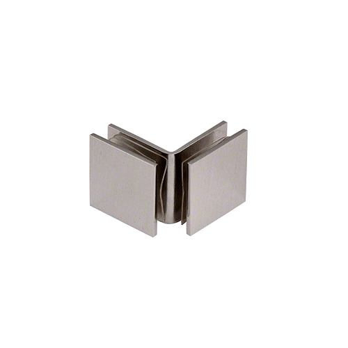Brushed Nickel Open Face 90 Degree Square Glass Clamp
