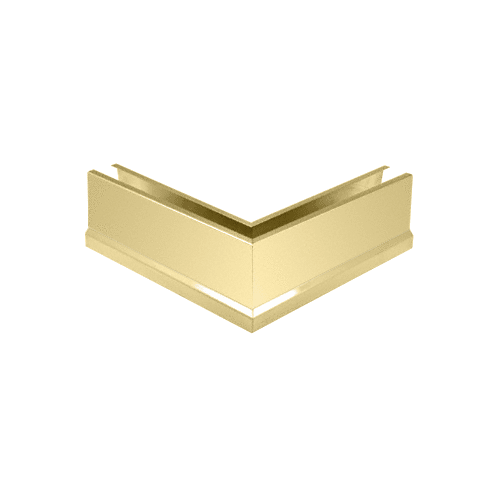 Polished Brass 12" 90 degree Mitered Corner Cladding for B5T Series Tapered Base Shoe