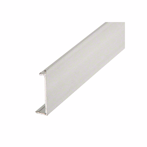 Brushed Brite Anodized Snap-On Cover for Mechanical Glazing Channel 120" Stock Length