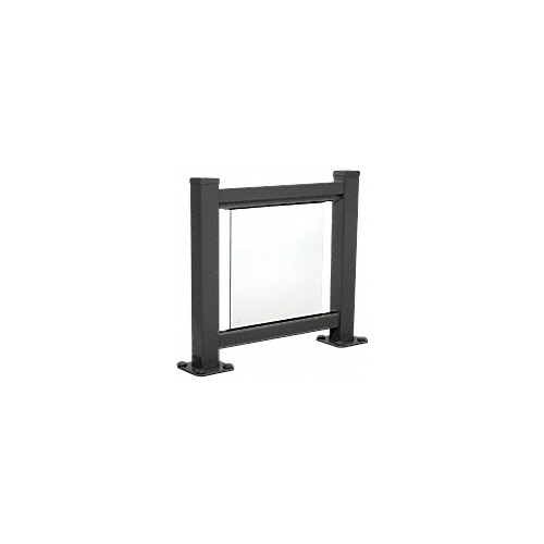 Matte Black 100 Series Aluminum Glass Railing System Small Showroom Display - No Base