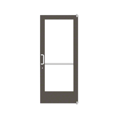 Bronze Black Anodized Custom Single Series 400 Medium Stile Offset Pivot Entrance Door for Overhead Concealed Door Closer