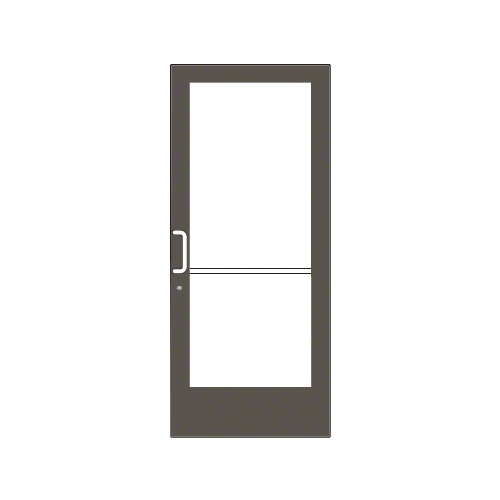 Bronze Black Anodized Custom Single Series 400 Medium Stile Offset Hung Geared Hinge Entrance Door for Surface Mount Closer