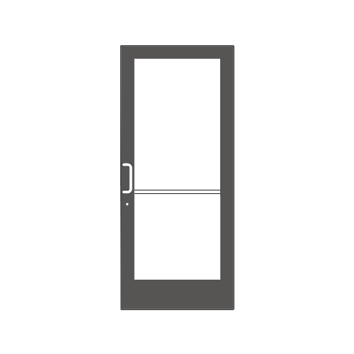 Black Custom Single Series 400 Medium Stile Geared Hinge Entrance Door for Overhead Concealed Door Closer