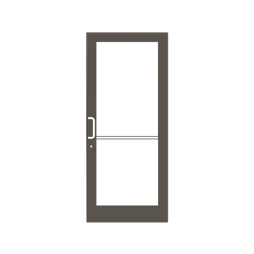 Bronze Black Anodized Custom Single Series 400 Medium Stile Geared Hinge Entrance Door for Overhead Concealed Door Closer