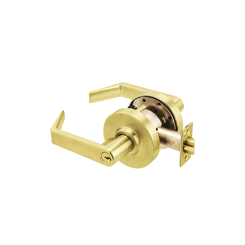 Polished Brass Grade 2 Classroom Lever Lockset 6-Pin