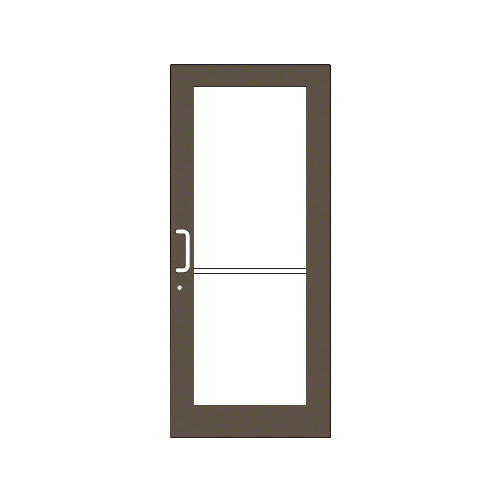 Bronze Black Anodized Custom Single Series 550 Wide Stile Geared Hinge Entrance Door for Overhead Concealed Door Closer