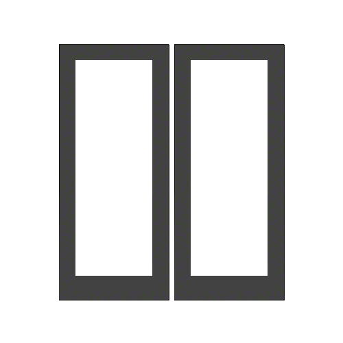 IG600 Series Black Anodized Blank Pair Hurricane Resistant Offset Hung Entrance Doors- No Prep