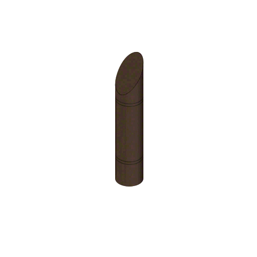 Oil Rubbed Bronze Bollard 9" Round with Angled Top and Double Line Accents