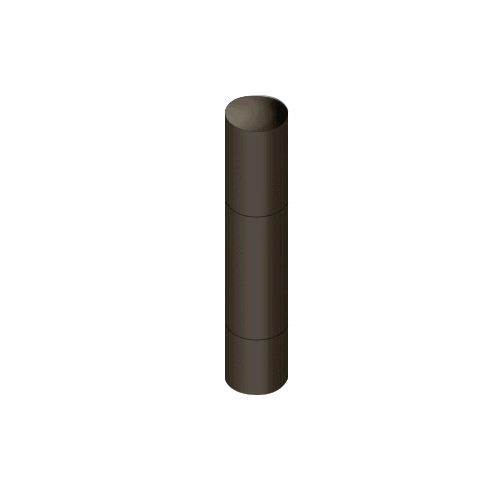 Oil Rubbed Bronze Bollard 9" Round with Domed Top and Single Line Accents
