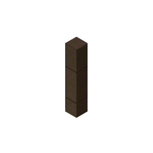 Oil Rubbed Bronze Bollard 9" Square with Flat Top and Single Line Accents