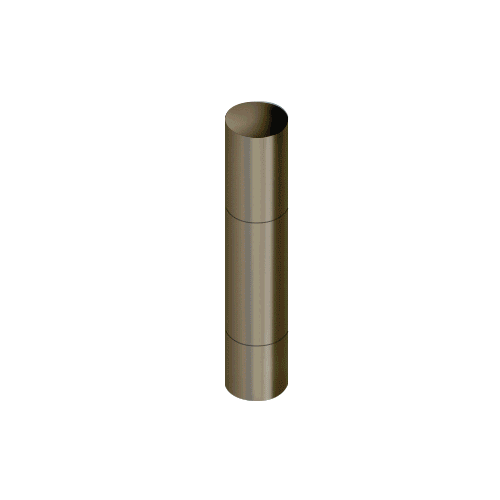 Polished Bronze Bollard 9" Round with Domed Top and Single Line Accents