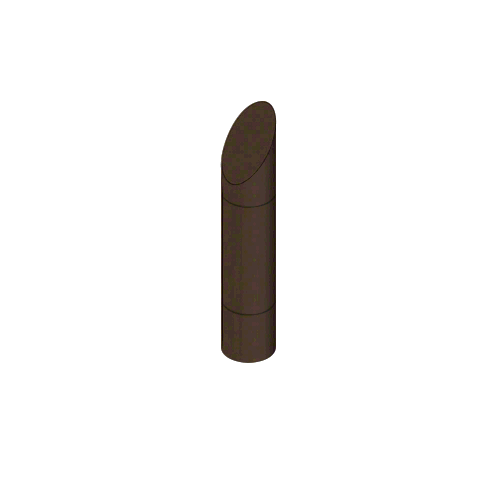 Oil Rubbed Bronze Bollard 9" Round with Angled Top and Single Line Accents