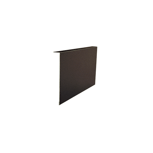 CRL THC1DUC Black Bronze Clad 1" x 7-1/4" Custom 'L' Cover for Top Hung Track