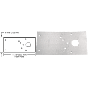 Rixson 284720lhsc Satin Chrome 28 Series Center Hung Left Hand