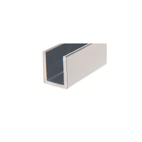 CRL SDCD3812BN Brushed Nickel Frameless Shower Door Aluminum Deep U-Channel for 3/8" Thick Glass - 144"