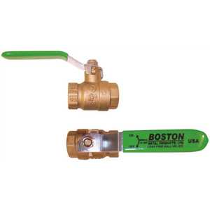 Boston Metal Products BLFD0759201 Ball Valve, Female NPT Ends with Drain 3/4 in. Lead Free