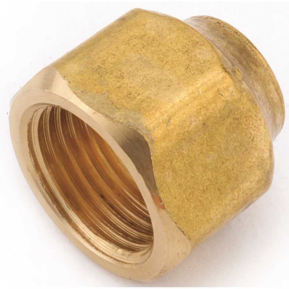 Anderson Metals 04020-0806 1/2 in. x 3/8 in. Brass Flare Nut Forged - pack of 10