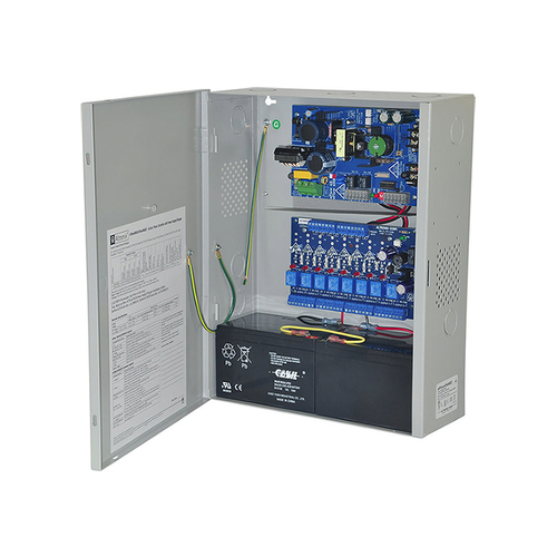 Power Controller with Power Supply and Charger, Converts 120VAC 60Hz Input to 8 12/24VDC PTC Outputs