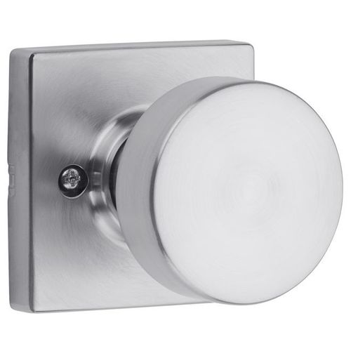 Pismo Knob with Square Rose Single Dummy Lock Satin Chrome Finish