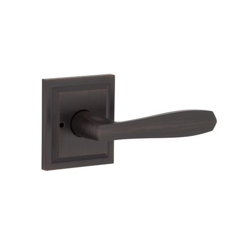 Privacy Torrey Pines Lever and Square Rose Venetian Bronze Finish