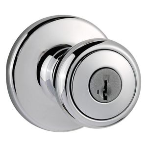 Kwikset 400T-26SV1 Tylo Entry Door Lock with New Chassis SmartKey with 6AL Latch and RCS Strike Bright Chrome Finish