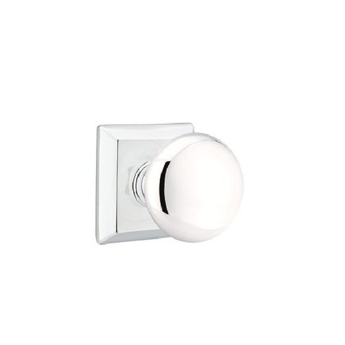 Providence Knob With Quincy Rose Privacy Bright Chrome Finish