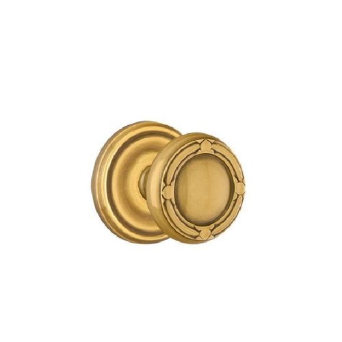 Ribbon and Reed Knob Passage With Regular Rose French Antique Brass Finish