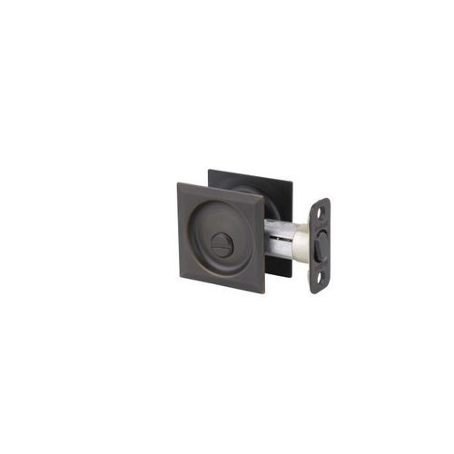 Square Pocket Door Privacy Lock, Venetian Bronze