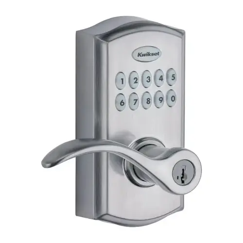 Kwikset 955PML-26DS Pembroke Commercial Grade Electronic Smartcode Lever Lock with SmartKey Satin Chrome Finish