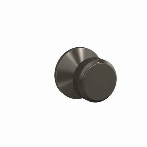 Bowery Knob with Kinsler Rose Non Turning Dummy Lock Black Stainless Finish