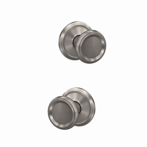 Offerman Knob with Alden Rose Non Turning Dummy Lock Satin Nickel Finish