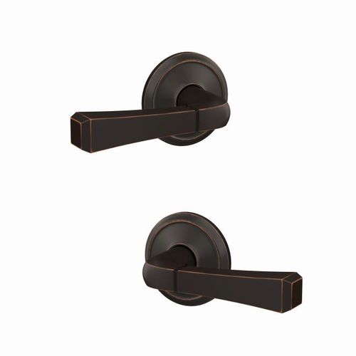 Rivington Lever with Alden Rose Non Turning Dummy Lock Aged Bronze Finish