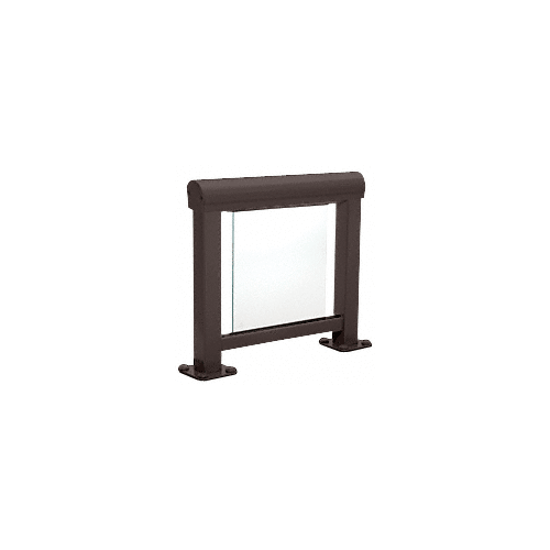 Matte Bronze 300 Series Aluminum Glass Railing System Small Showroom Display- No Base
