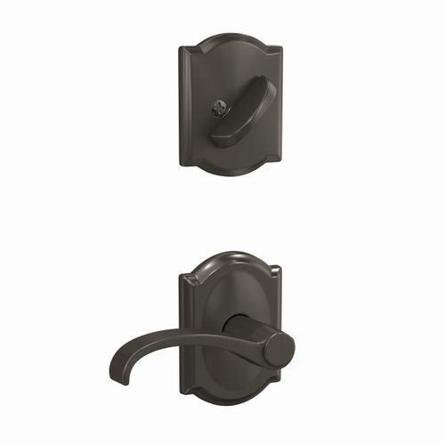 Whitney Lever with Camelot Rose Interior Active Trim with 16680 Latch and 10269 Strike Black Stainless Finish