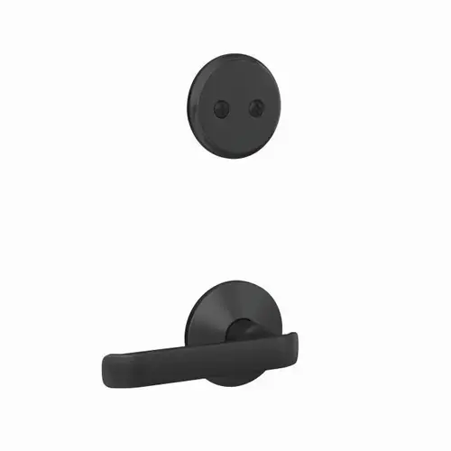 Clybourn Lever with Kinsler Rose Dummy Interior Trim Matte Black Finish