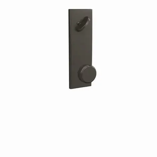 Bowery Knob with Century Escutcheon Interior Active Trim with 16680 Latch and 10269 Strike Black Stainless Finish